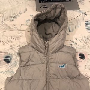 Grey Hollister Fleece Lined Vest